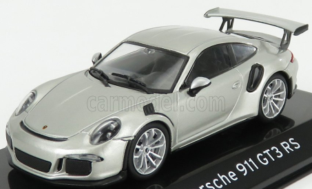 Edicola Porsche 911 991 Gt3 Rs 2015 - Con Vetrina - With Showcase 1:43 Silver