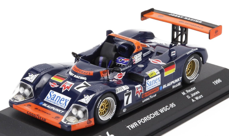 Edicola Porsche 935 3.0l Turbo Wsc-95 Team Joest Racing N 7 Winner 24h Le Mans 1996 Alexander Wurz - Davy Jones - Manuel Reuter 1:43 Modrá Oranžová