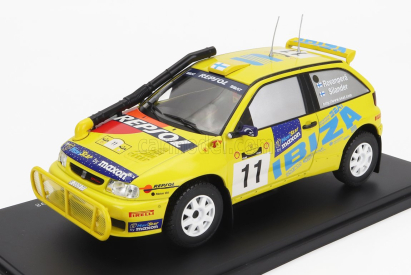 Edicola Seat Ibiza Kit Car N 11 5th Rally Safari 1998 Harri Rovanpera - Voitto Silander 1:24 Žlutá