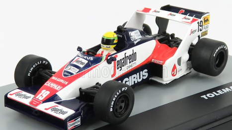 Edicola Toleman F1 Tg183b N 19 Brazilian Gp 1984 Ayrton Senna 1:43 Bílá Červená Černá