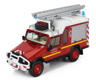 Edicola UMM Alter 4x4 Fire Engine Rhone 1989 1:43 Červená Bílá Stříbrná