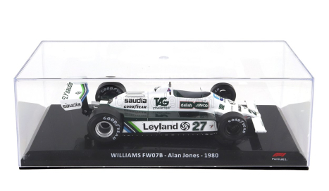 Edicola Williams F1  Fw07b N 27 World Champion Season 1980 Alan Jones - Con Vetrina - With Showcase 1:24 Bílá Zelená