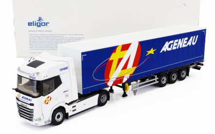 Eligor DAF Xg Truck Telonato Ageneau Transports 2021 1:43 Bílá Modrá