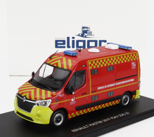 Eligor Renault Master Van Vsav Sdis 35 Vehicule De Secours Et D'assistance Aux Victimes Sapeurs Pompiers 2019 1:43 Červená Žlutá