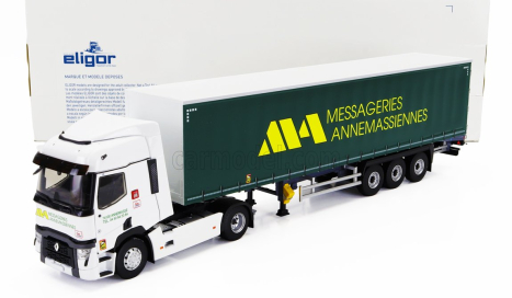 Eligor Renault T460 Truck Telonato Annemassiennes Transports 2021 1:43 Bílá Zelená