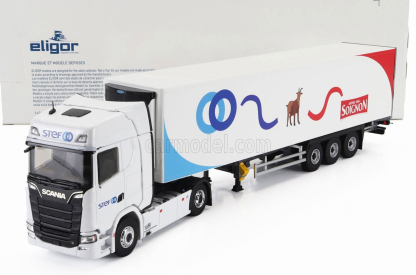 Eligor Scania S770 V8 Truck Semi-frigo Soignon Transports 2020 1:43 Bílá