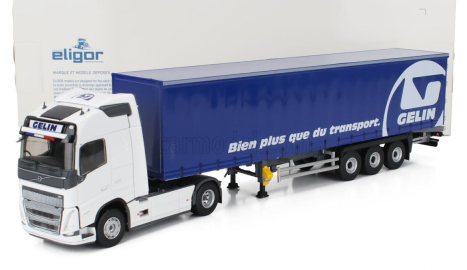 Eligor Volvo Fh 500 Truck Telonato Gelin Transports 2020 1:43 Bílá Modrá