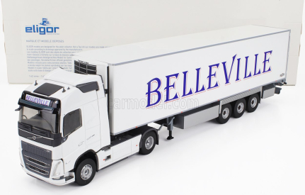 Eligor Volvo Fh4 500 Truck Semi-frigo Belleville Transports 2020 1:43 Bílá