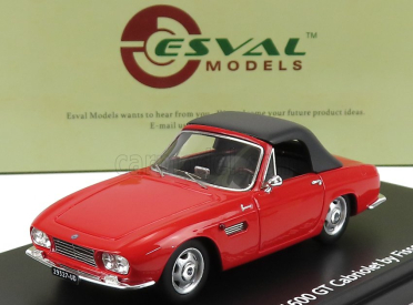 Esval model Osca 1600gt Fissore Cabriolet Closed 1963 1:43 Red