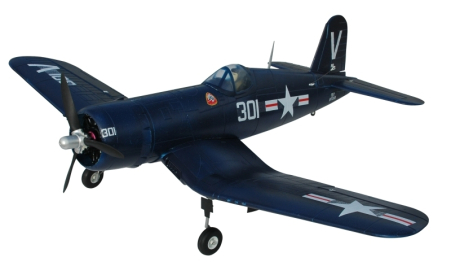 RC letadlo F4U Corsair - ARF (modrá, el. zatahovací podvozek)