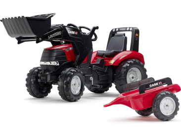 FALK - Šlapací traktor Case IH Puma 240CVX s nakladačem a vlečkou