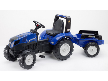 FALK - Šlapací traktor New Holland T8 s vlečkou