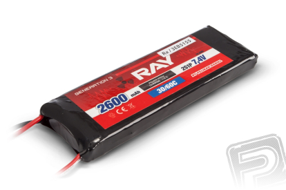 G3 RAY Li-Pol 2600mAh/7,4V 30/60C přijímačový pack 19,2Wh