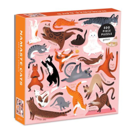 Galison Puzzle Kočky cvičí jógu 500 dílků