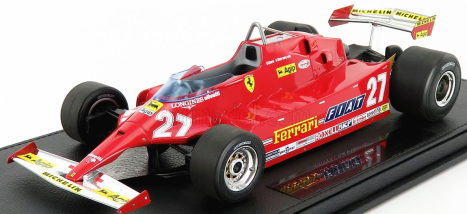 Gp-replicas Ferrari F1  126cx Comprex Turbo N 27 Usa Ovest Long Beach Gp 1981 G.villeneuve - Con Vetrina - With Showcase 1:18 Red