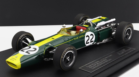 Gp-replicas Lotus F1  43 Scuderia Lotus Team N 22 Monza Gp Italy 1966 Jim Clark 1:18 Britská Závodní Zelená