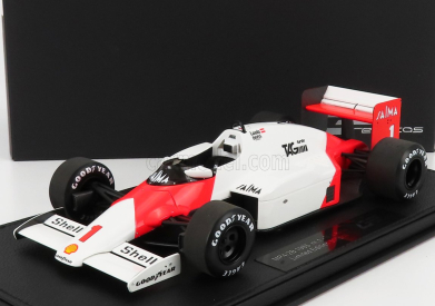 Gp-replicas Mclaren F1  Mp4/2b N 1 Season 1985 Niki Lauda - Con Vetrina - With Showcase 1:18 Bílá Červená