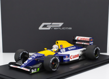Gp-replicas Williams F1  Fw14b Renault N 6 2nd British Gp (with Pilot Figure) 1992 Ricardo Patrese 1:12 Modrá Žlutá Bílá