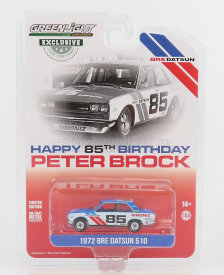 Greenlight Datsun 510 Bre N 85 Racing 1972 1:64 Bílá Modrá Červená