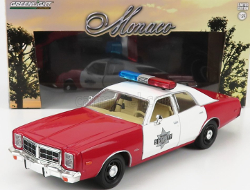 Greenlight Dodge Monaco Police Finchburg 1977 1:24 Červená Bílá