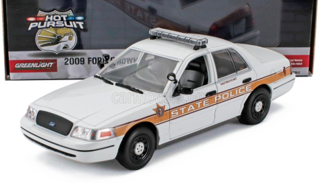 Greenlight Ford usa Crown Victoria Illinois State Police Interceptor 2009 1:24 Bílá Žlutá