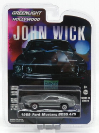Greenlight Ford usa Mustang Boss 429 Coupe 1969 - John Wick Movie I 1:64 Grey Met