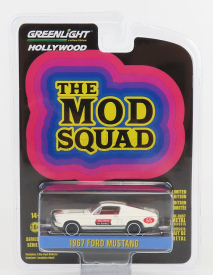 Greenlight Ford usa Mustang Coupe N 55 1967 - The Mod Squad 1:64 Bílá