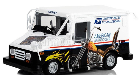 Greenlight Grumman Llv Truck Van Usps Mail Post American Motorcycles 2010 1:18 Bílá Černá