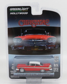 Greenlight Plymouth Fury 2-door 1958 - Black Windows - Evil Version - Christine La Macchina Infernale 1:64 Červená Bílá