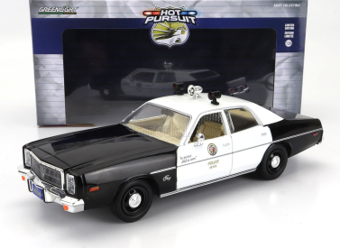 Greenlight Plymouth Fury Los Angeles Police Department 1978 1:24 Černá Bílá