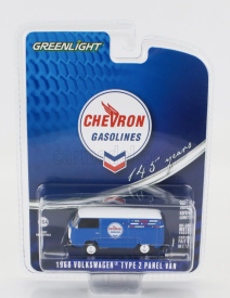 Greenlight Volkswagen Type 2 Panel Van Chevron 1968 1:64 Modrá Bílá