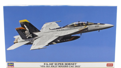 Hasegawa Grumman F/a-18e Super Hornet Vfa-103 Jolly Rogers Cag Airplane Military 2022 1:72 /