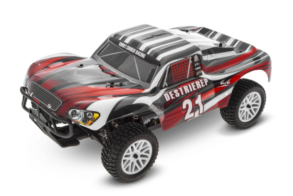 HIMOTO Short Course 1/10 scale RTR 4WD 2,4GHz - červené - Rozbalený
