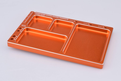 Hliníková odkládací miska (oranžová)