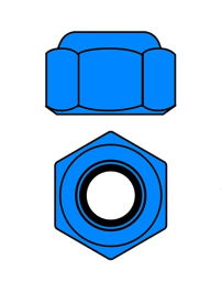 Hliníkové Nylon STOPmatky M2 - modré - 10 ks.