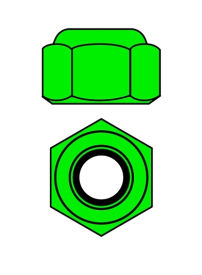 Hliníkové Nylon STOPmatky M3 - zelené - 10 ks.