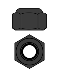 Hliníkové Nylon STOPmatky M4 - šedé - 10 ks.