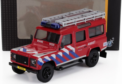 Hongwell Land rover Land Defender 110 Fire Engine 2004 1:43 Červená Bílá Modrá