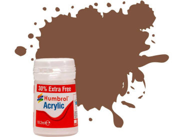 Humbrol akrylová barva #186 hnědá matná 18ml