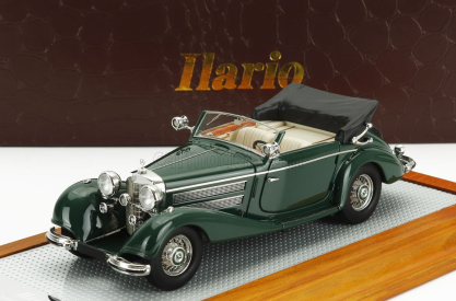 Ilario-model Mercedes benz 540k Sn154156 Sindelfingen Cabriolet A Open 1936 1:43 Zelená Černá
