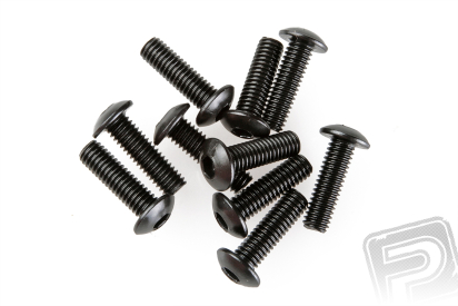 Imbus šroub s čočkovitou hlavou M3x10mm (černé, 10 ks.)