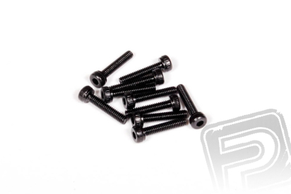 Imbus šroub s válcovitou hlavou M2x10mm (černé, 10 ks.)