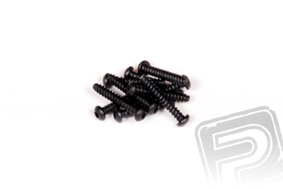 Imbusové šrouby s čočkovitou hlavou, samořezné M2,6x15mm (černé, 10 ks.)