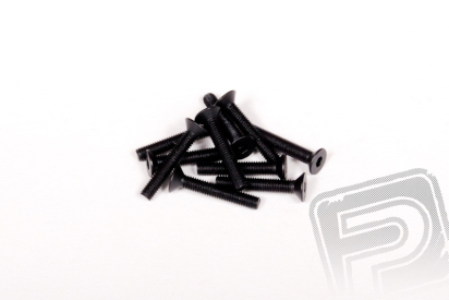 Imbusové šrouby s zápustnou hlavou M3x18mm černé (10 ks.)