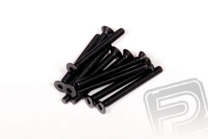 Imbusové šrouby s zápustnou hlavou M3x30mm (černé, 10 ks.)
