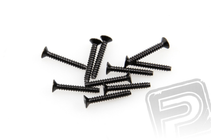 Imbusové šrouby s zápustnou hlavou, samořezné M2,6x18mm (černé, 10 ks.)