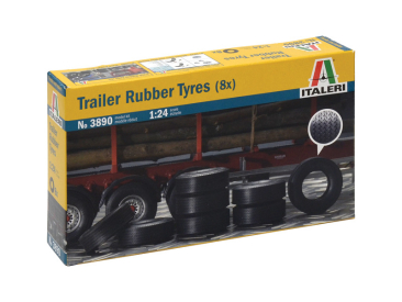 Italeri doplňky - TRAILER RUBBER TYRES (8x) (1:24)