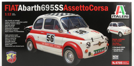 Italeri Fiat 500 Abarth 695ss Assetto Corsa 1968 - Street Or N 56 Racing Version 1:12 /