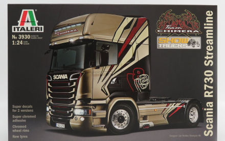 Italeri Scania R730 Tractor Truck Streamline Team Chimera 2-assi 2011 1:24 /
