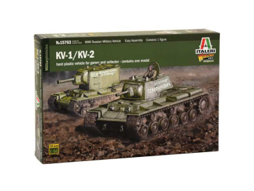 Italeri tank KV1 / KV2 vč. tankisty (1:56)